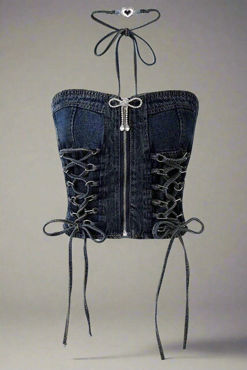“Kpop Denim Top: Glanadán Gúimín Rúin – Anseo leat le dTeacht agus Stíl!”